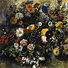 Eugene Delacroix Bouquet of Flowers painting